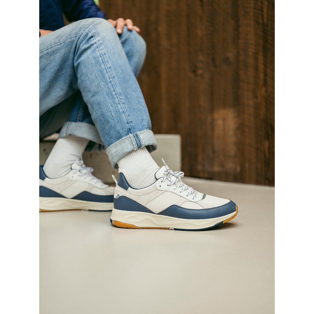 CLAE TOPANGA Sneakers Womens USA785-D06 In White Leather Ocean